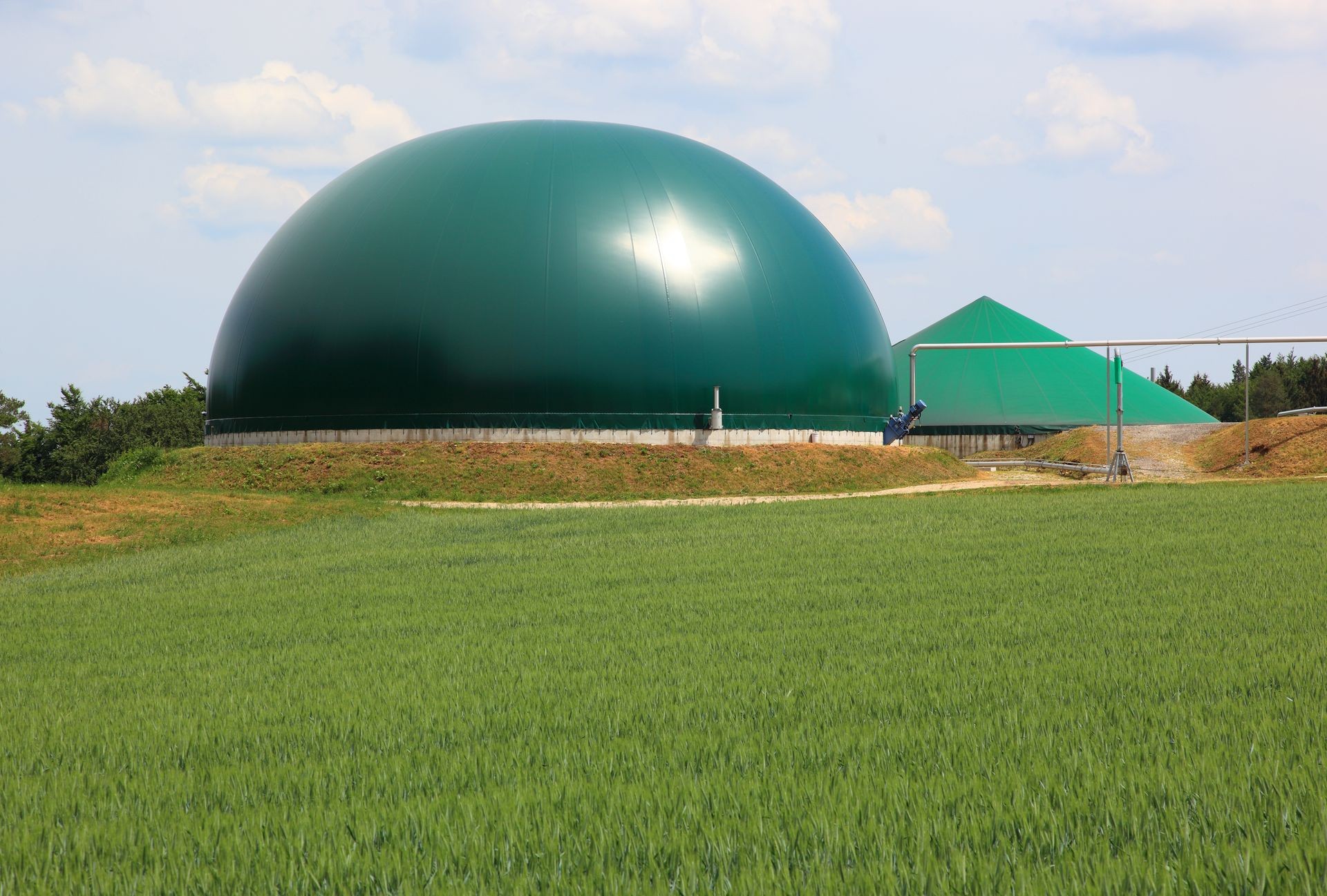 Biogas production, Anaerobic digestion, collection of processes by which microorganisms break down biodegradable material in the absence of oxygen